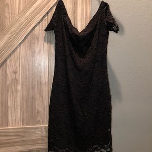 Black Off the Shoulder Lace Dress
